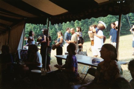 The crowd gathers